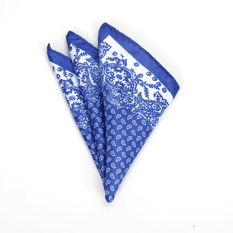 Lenço de pescoço masculino, toalha quadrado com estampa de caxemira vintage e macia de seda para festa de casamento e presente