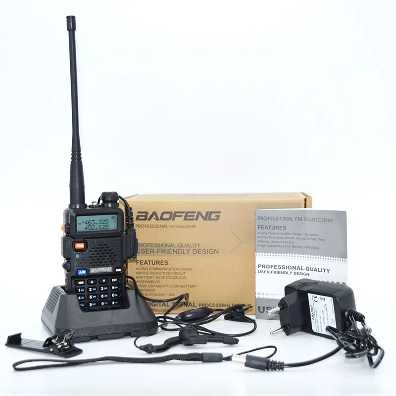 2pcs Walkie Talkie Baofeng UV-5R 5W/8W 1800/3800mah Battery Two Way radio CB radio communicador for ham raido Baofeng uv 5r