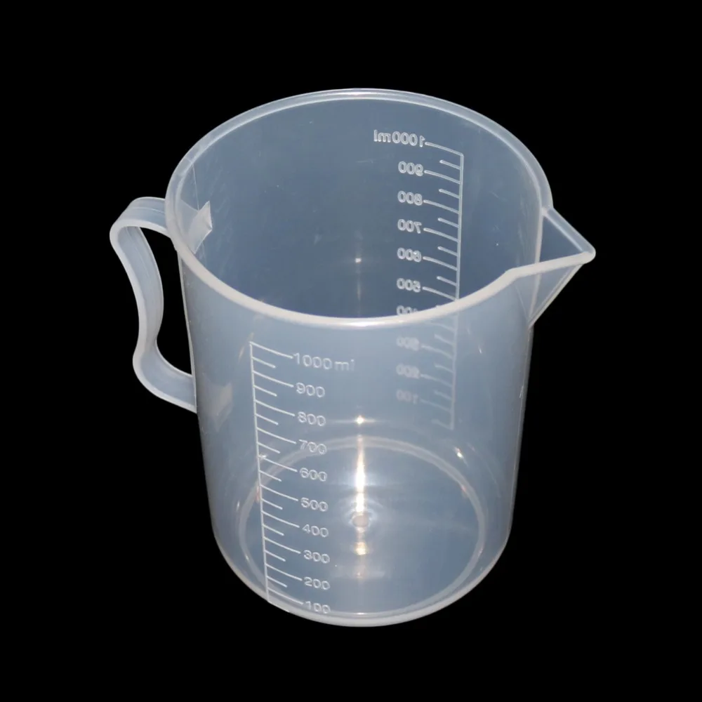 250/500/1000/2000ml Trasparente Cucina Laboratorio Misurino in plastica Contenitore volumetrico graduato Strumento 1 Pz