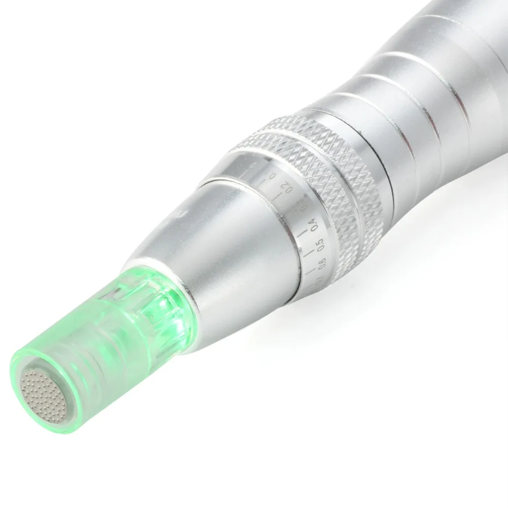 HELLO FACE ไร้สาย Derma ปากกา 7 สีไฟ LED Photon ปากกา 2 pcs เข็มของขวัญปรับ NANO Micro Needle Face Care TOOL