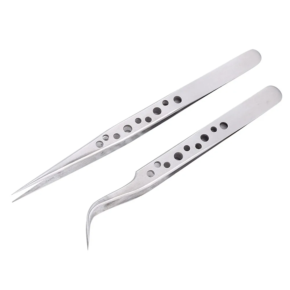 Điện Tử Công Nghiệp Nhíp Chống Tĩnh Điện Cong Thẳng Đầu Độ Chính Xác Không Kìm Cộng Lực Sửa Chữa Điện Thoại Cầm Tay Bộ