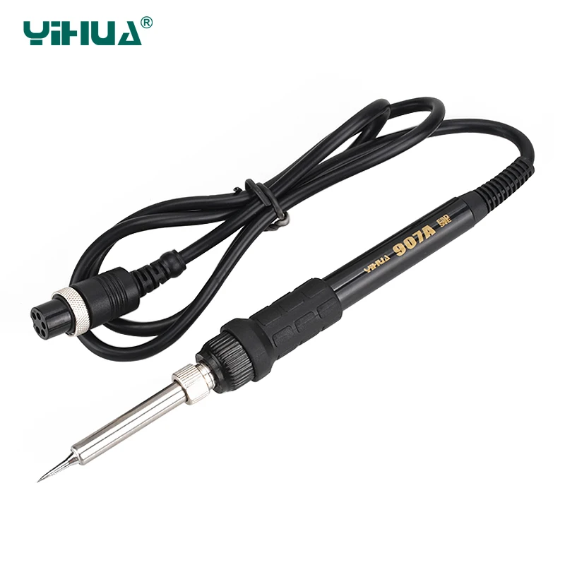 Mango de soldador YIHUA 907A, 50W, estación de soldadura Universal 936, plancha eléctrica, interfaz de 5 agujeros, herramientas de soldadura de alta calidad