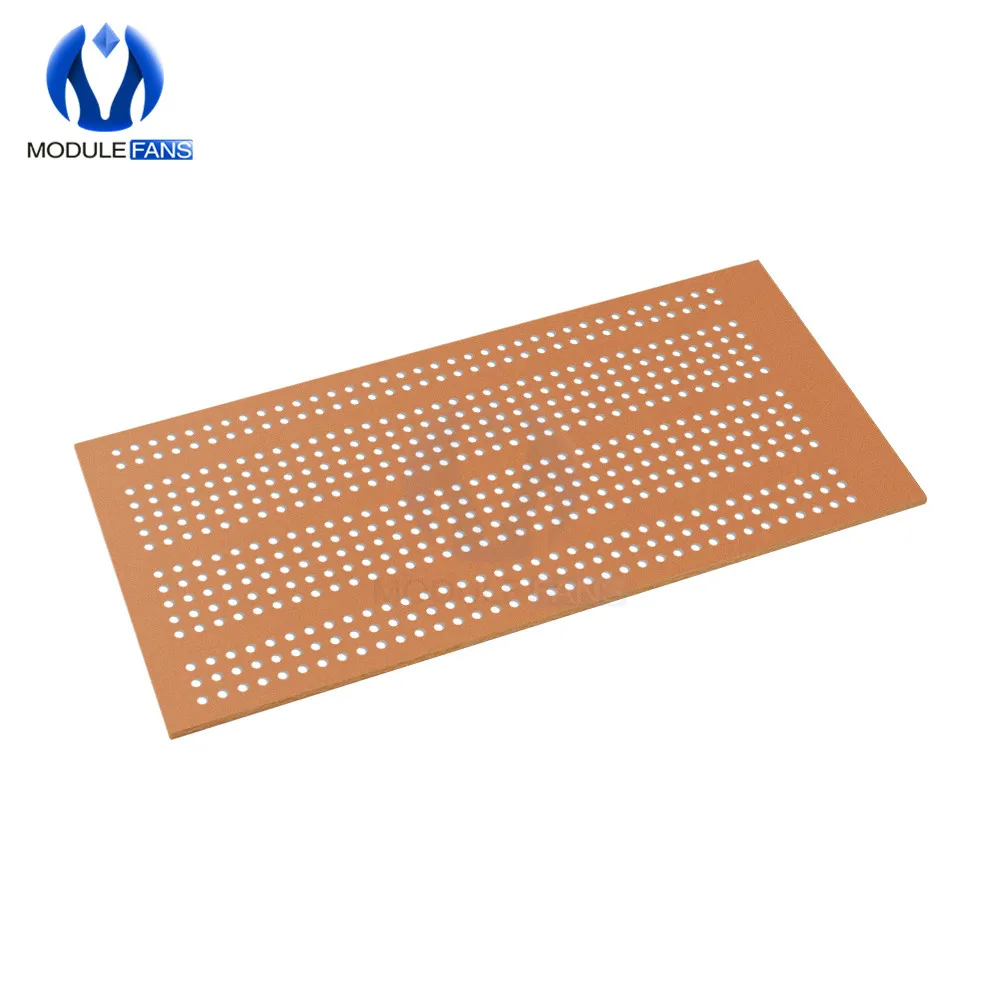 5 Chiếc 5X10 CM Sỉ Đa Năng 5X10 Cm Solderless PCB Thử Nghiệm Bo Mạch Đồng Nguyên Mẫu Giấy Mạ Thiếc Tấm Khớp lỗ DIY