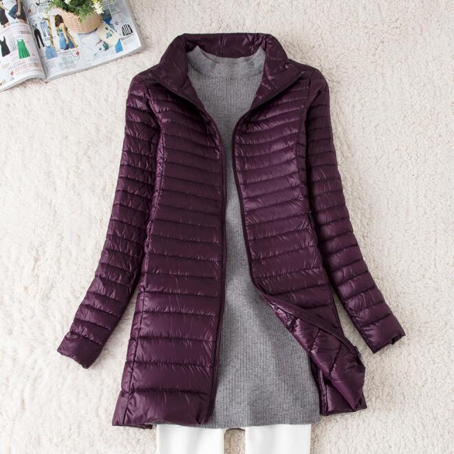 Sedutmo Winter Lange Vrouwen Down Jassen Ultra Light Duck Down Jas Dunne Slanke Zwarte Puffer Jas ED341