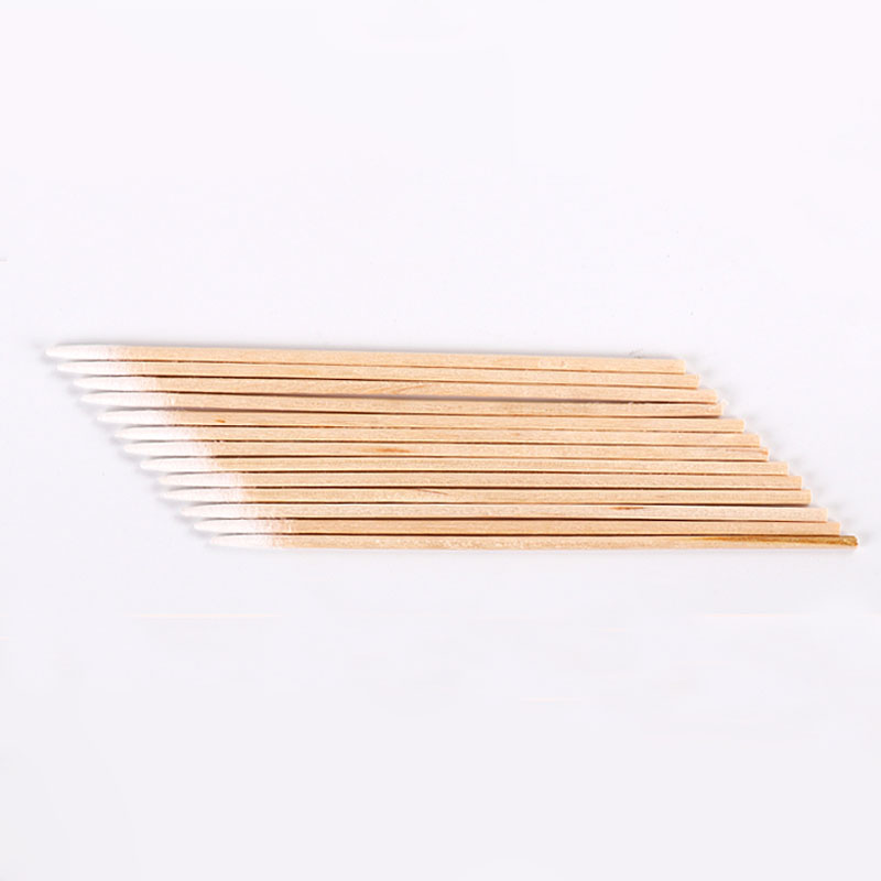 10 Bags Disposable Wooden Pointed Cotton Sticks 7/10cm Cotton Swab for Microblading/Permanent Makeup/Nail Beauty PMU Accessories