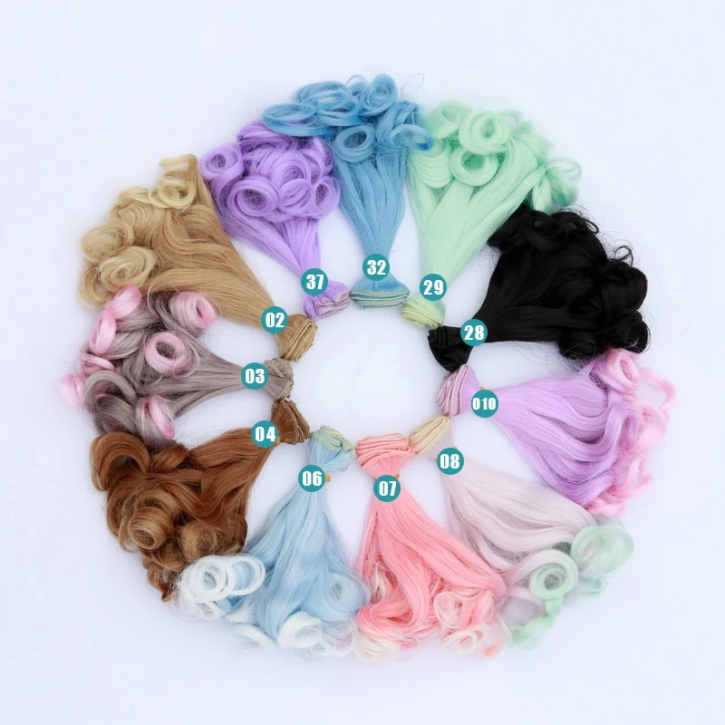 Msiredoll Bjd Tóc Giả Phụ Kiện 15*100CM 25*100CM Tóc Búp Bê Cho 1/3 1/4 1/6 1/12 Gradient màu Sắc Tự Nhiên Bjd Tóc Giả Tự Miễn Phí Vận Chuyển