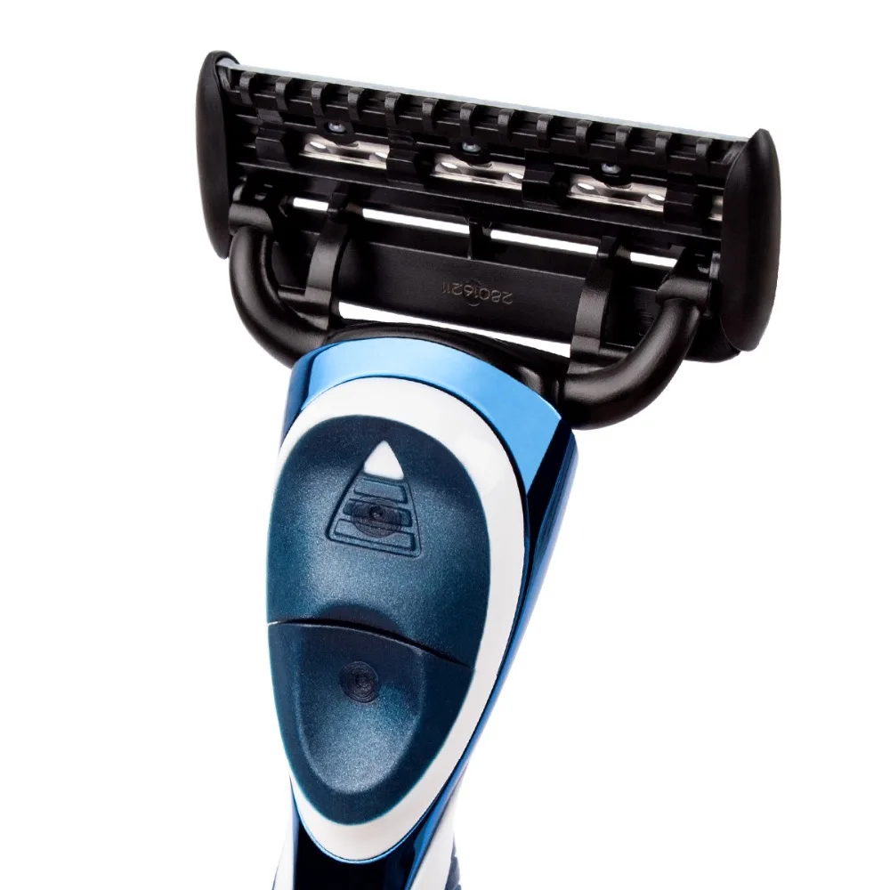 QShave Thương Hiệu Xanh Dương Nam Hướng Dẫn Sử Dụng Dao Cạo Râu Tông Đơ Cắt Lưỡi Dao Lưỡi Dao An Toàn Mỹ Máy Cạo Râu Thẳng Tóc Máy Tẩy Nhổ Lông