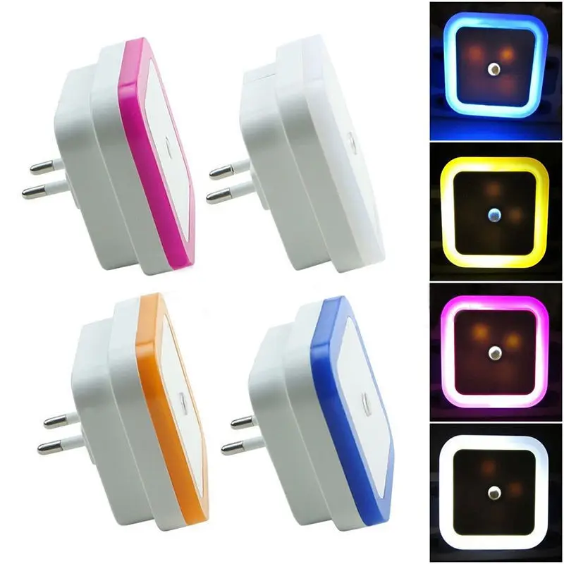 Đèn Ngủ LED Năm Cắm Với Cảm Biến Điều Khiển Cho Bé Đèn 220V EU Cắm Ổ Điện Đèn Phòng Ngủ Cho Bé Ngủ bóng Đèn Đèn Nền