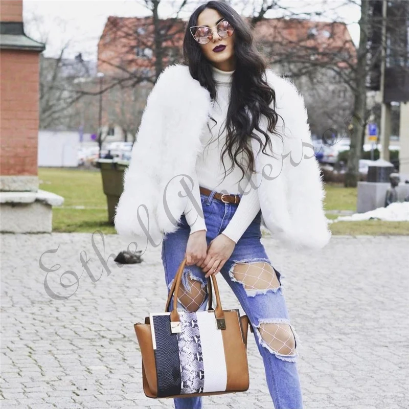 Nova temporada 100% macio feather feather feather casacos de pele artesanal de malha genuíno casaco de pele de avestruz feminino varejo jaqueta de pele natural