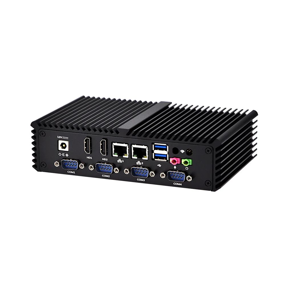 Qotom Mini PC Quạt Không Cánh Q350P Core I5-4200U Bộ Vi Xử Lý, RS485 VGA Tùy Chọn, WIFI 3G/4G Đầu Karaoke IPC