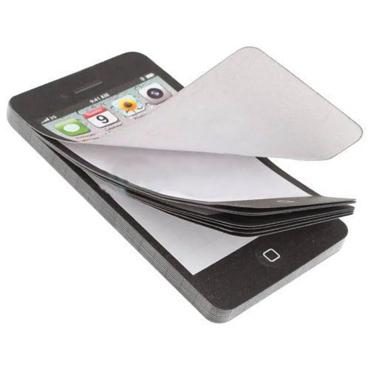 Nueva llegada Nota Papel Teléfono celular en forma de Bloc de notas Regalo pragmático Suministros escolares de oficina