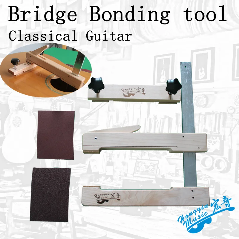 Guitar Cổ Điển Cầu Dụng Cụ Cầm Tay Cứng Gỗ Phong Sắt Sâu Họng Kẹp Đàn Guitar Cầu F Hình Gỗ đèn Khung Gỗ