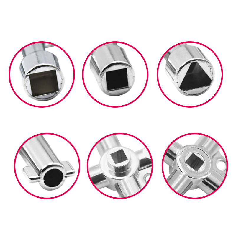 Llave triangular cruzada Universal de 4 vías para tren, ascensor eléctrico, válvula de gabinete, triángulo de aleación