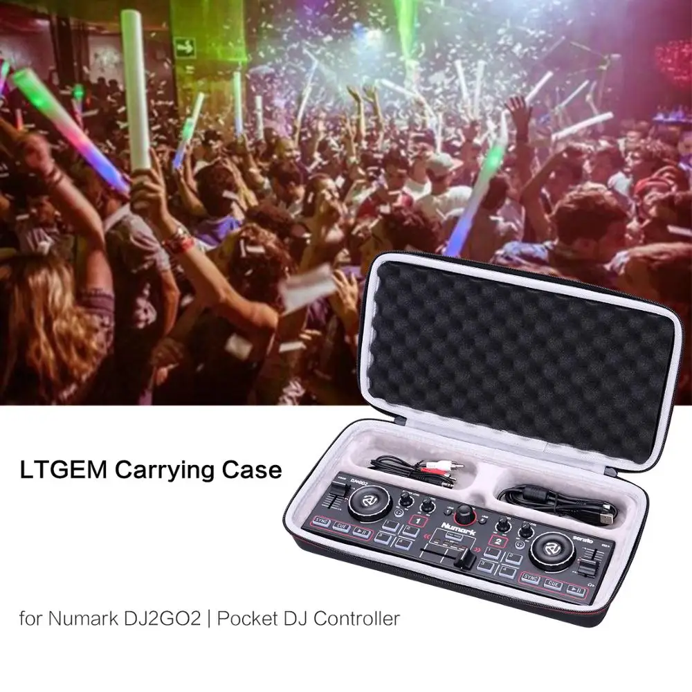 เคสแข็งพกพากันน้ํา LTGEM EVA สําหรับ Numark DJ2GO2/Pocket DJ Controller