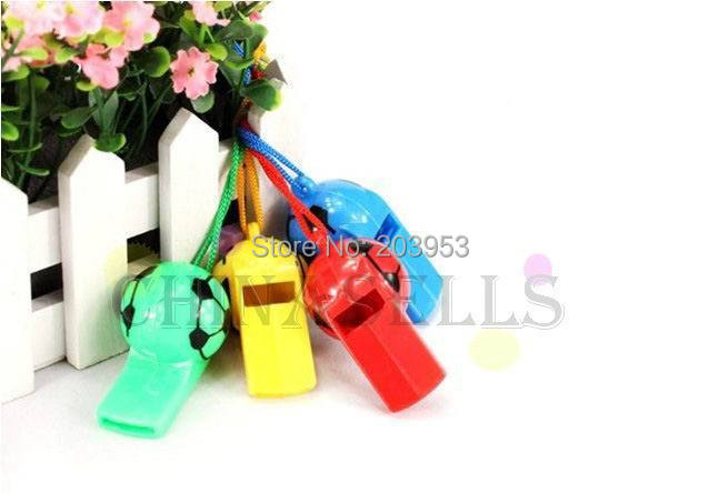 2PCS bunte Fußball lustige Gesicht Kind Fans Pfeife Cheerleading Kinder Pfeifen