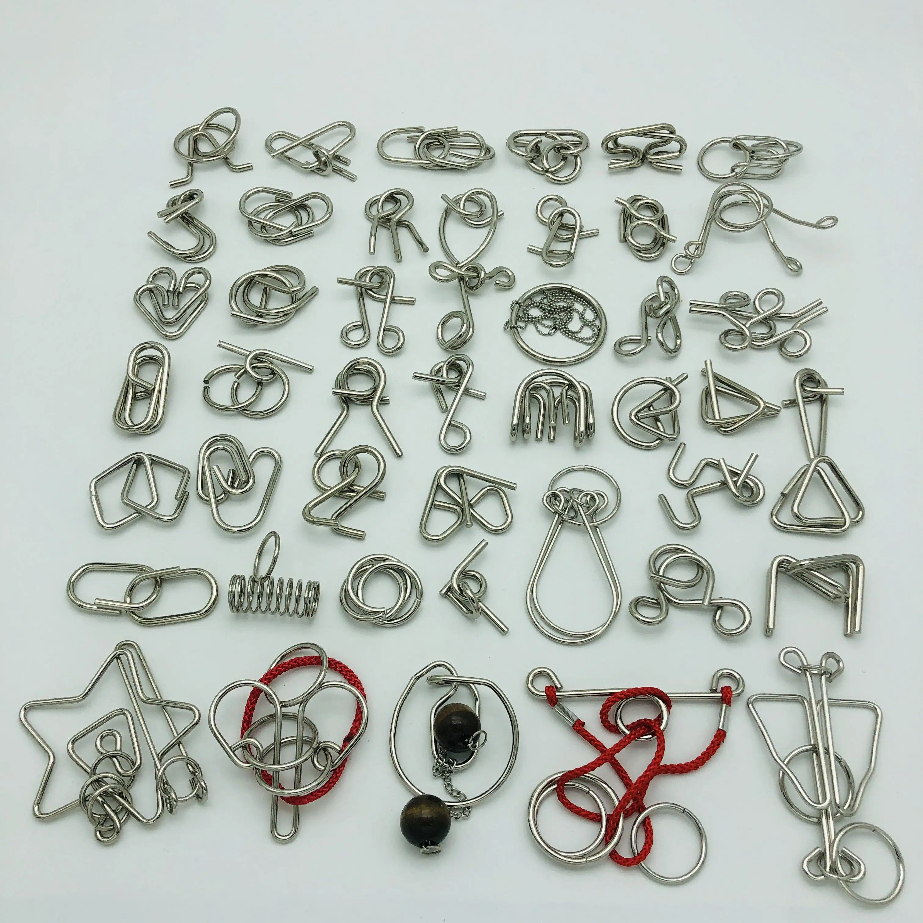 Bộ Mới Của 30/41/46 Chiếc Kim Loại Xếp Hình Tâm Trí Não Teaser Magic Dây Nhẫn Ghép Hình Trò Chơi Đồ Chơi cho Trẻ Em Người Lớn