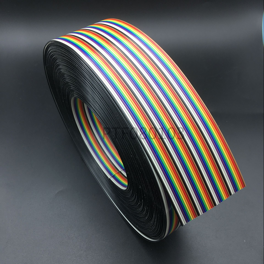 1M 2M 3M 4M 5M 10M 40pin Dupont Draht Flache Farbe Regenbogen Flachbandkabel Draht 1,17mm