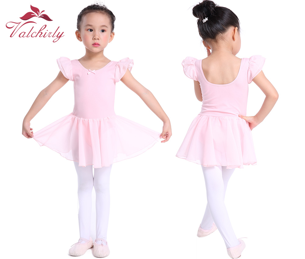 Vestido de balé rosa infantil collant tutu dança trajes collant de balé para menina bailarina