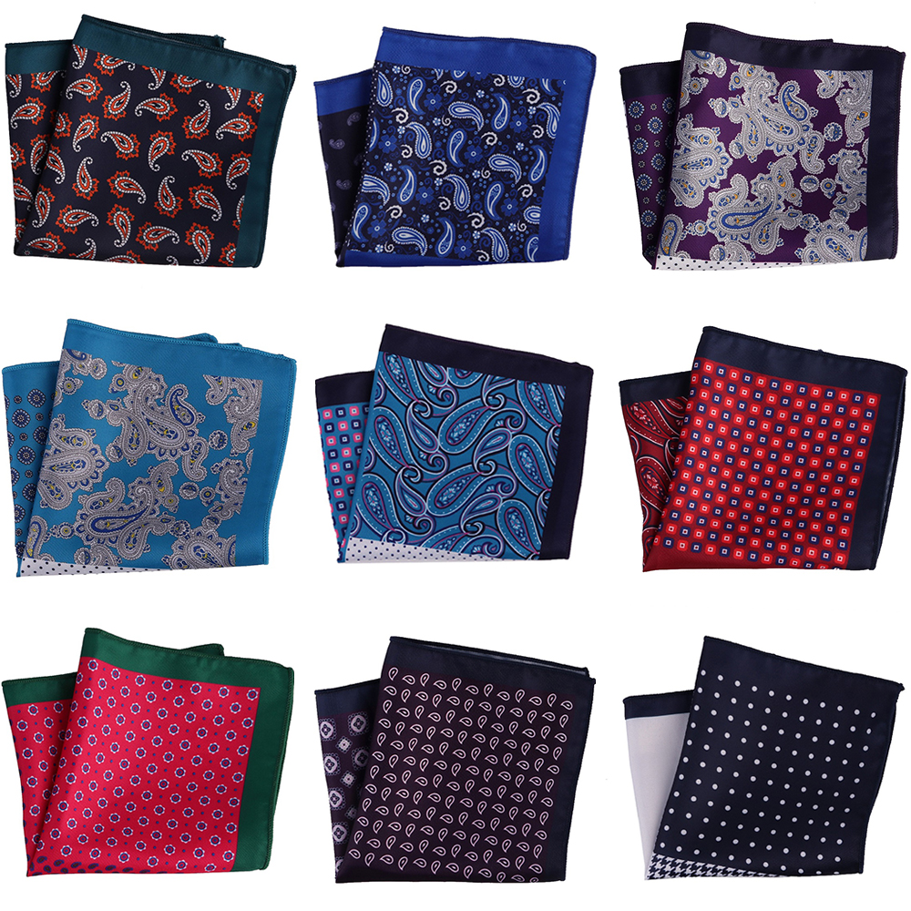 Schneider Smith herren Taschentuch Paisley Polka Dot Floral Gedruckt Taschentücher Polyester Hanky Business Tasche Platz Brust Handtuch Geschenke