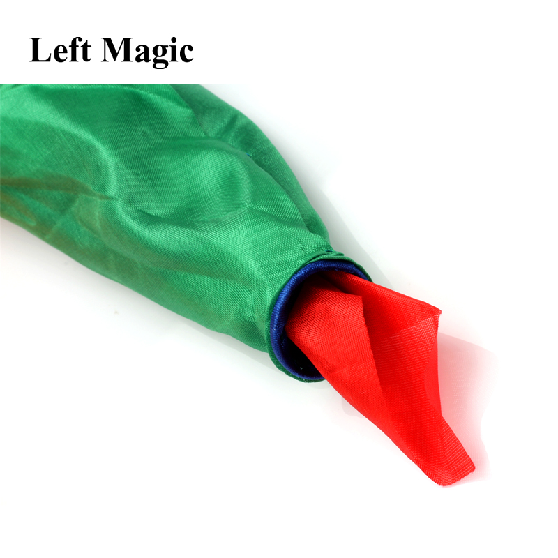Truco de magia de seda vinculado que cambia de Color, bufanda de seda para truco de magia de Mr. Magic, accesorios de broma, herramientas de 22cm * 22cm E3117