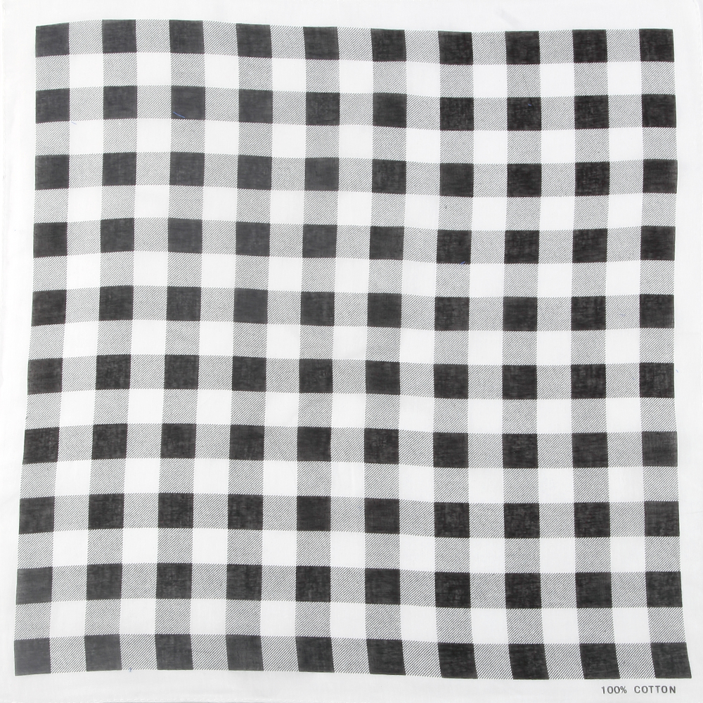 ヒップホップ · スクエアスカーフ 55 センチメートル * 55 センチメートル黒白のチェック柄バンダナ帽子スカーフ女性のための/ 男性/ボーイズ/ガールズ