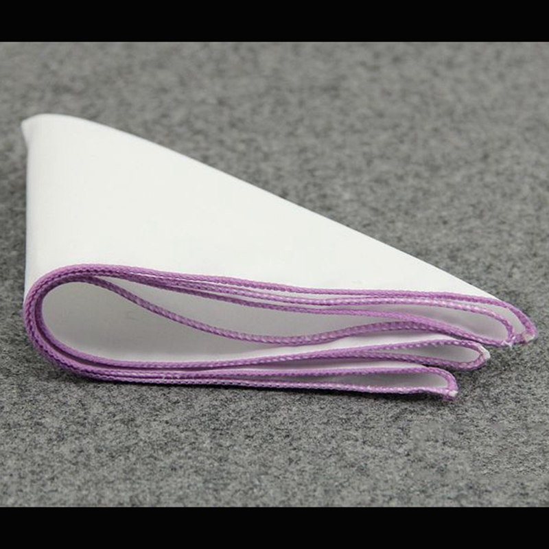 RBOCOTT สีขาวสี่เหลี่ยมสีทึบผ้าเช็ดหน้า 14 สี Hanky 23*23 เซนติเมตรสำหรับผู้ชายงานแต่งงานอุปกรณ์เสริม