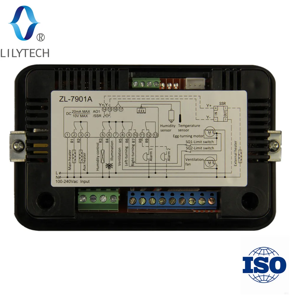 LILYTECH-ZL-7901A PID Multifuncional Incubadora Automática, Temperatura e Umidade Controlador