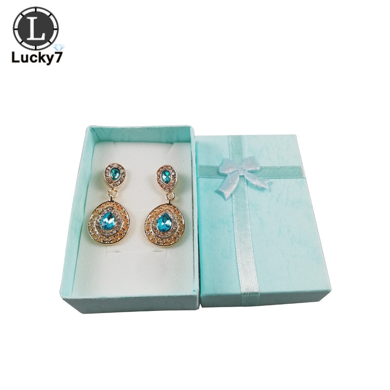 Groothandel 12 stks Diverse Kleuren Sieraden Sets Display Box Ketting Oorbellen Ring Box 5*8*2.5 cm verpakking Geschenkdoos gemengd