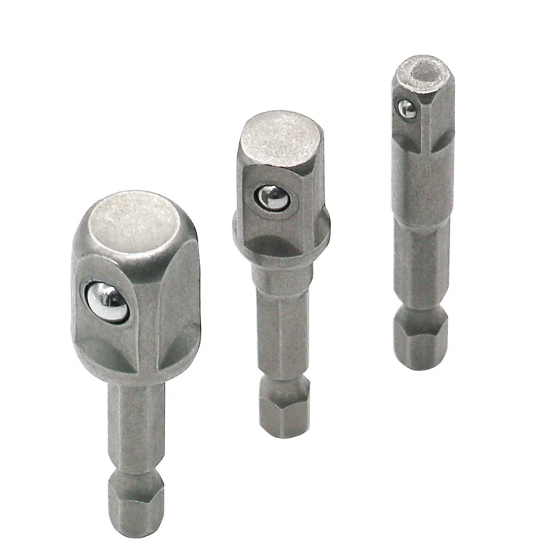 Chrome Vanadium Ổ Cắm Adapter Chuôi Lục Giác 1/4 "3/8" 1/2 "Nối Dài Khoan Lái Xe Điện Khoan đầu