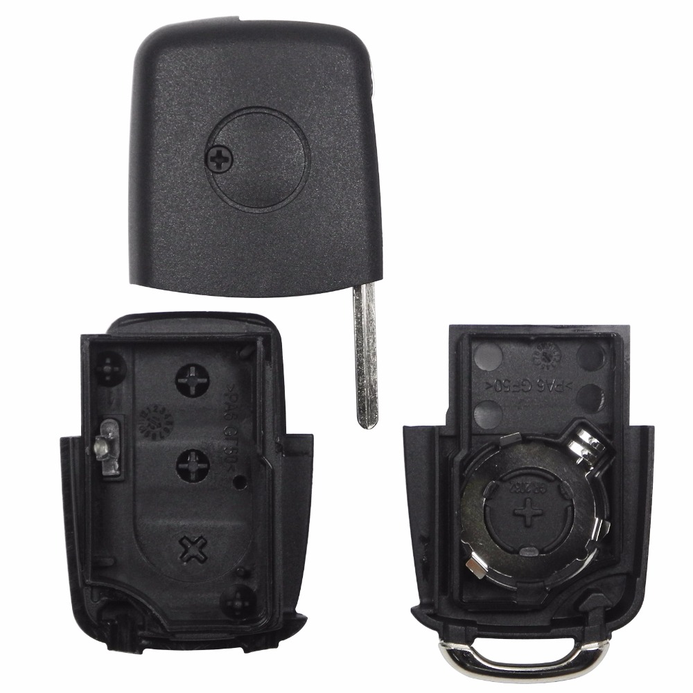 jingyuqin 10pcs 2/3/4 button Key Shell Case for VW Passat Polo Golf Touran Bora Ibiza Leon Octavia Fabia Remote Key blank