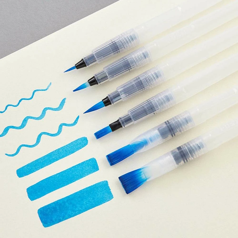 1/3/6 Màu Nước Tranh Bàn Chải Nghệ Thuật Đồ Họa Tiết Học Lọ Bút Aquarelle Chuyên Nghiệp Vẽ Bộ
