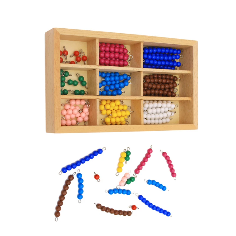 Đồ Chơi Trẻ Em Montessori Chất Liệu Gỗ Giáo Dục Đồ Chơi Nhiều Màu Sắc Máy Kiểm Tra Bảng Hạt Đồ Chơi Toán Học Thời Thơ Ấu Mầm Non Đào Tạo