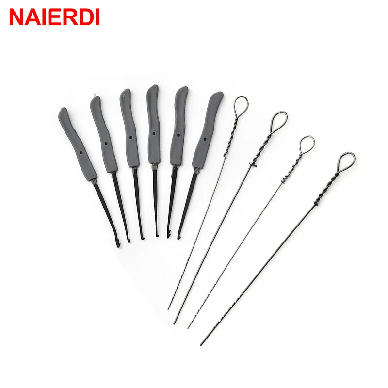 12 Chiếc NAIERDI Khóa Chọn Bộ Thợ Khóa Tiếp Tế Bị Hỏng Chìa Khóa Tự Động Hút Loại Bỏ Móc Thép Không Gỉ Tự Làm Dụng Cụ Cầm Tay Phần Cứng