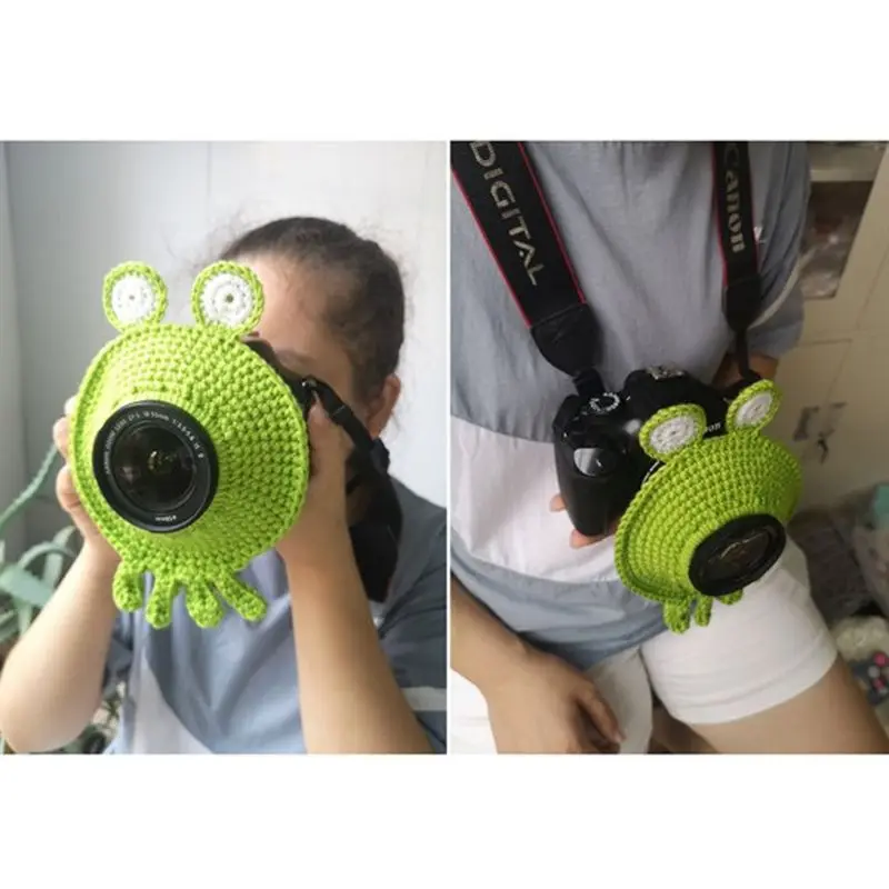 Động Vật Camera Bạn Thân Ống Kính Phụ Kiện Cho Trẻ Em/Kid/Thú Cưng Chụp Ảnh Dệt Kim Sư Tử Bạch Tuộc Teaser Đồ Chơi Ống Kính Tạo Dáng Chụp Ảnh đạo Cụ