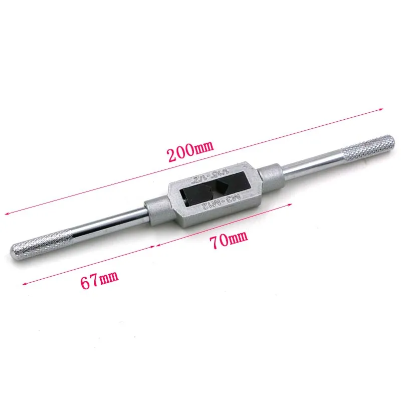 Juego de grifos de enchufe métrico con rosca de tornillo manual 3F M3 M4 M5 M6 M8 con llave de grifo ajustable 1/16-1/4"