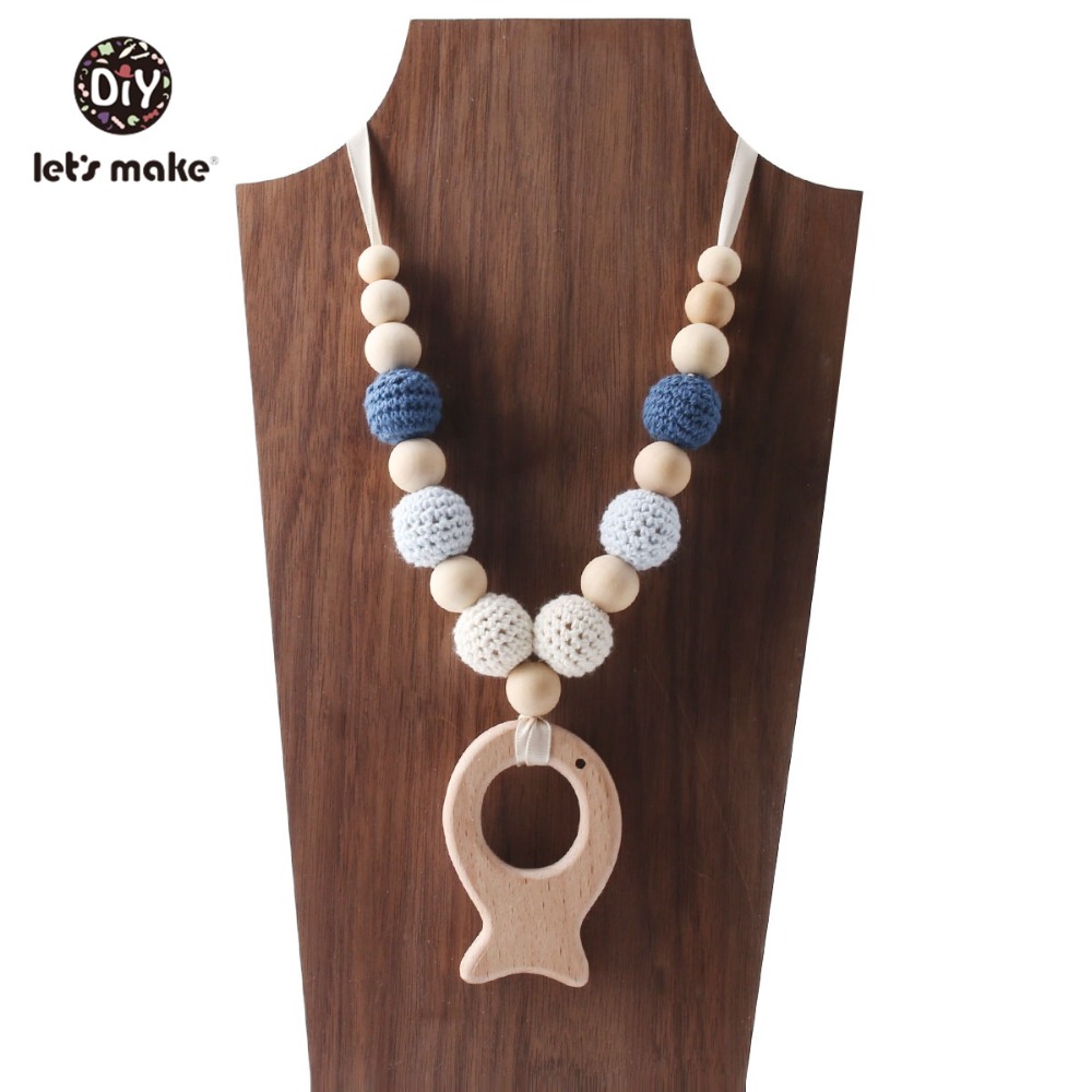 Let'S Make 10 Stück 20 mm Holzperlen, Häkelperlen, Beißring, OaganicBaby-Beißringe, Bpa-frei, Holz, DIY, winziger Stab, Baby-Beißspielzeug