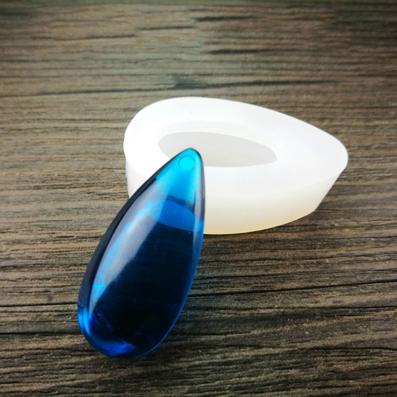 DoreenBeadsจี้ซิลิโคนแม่พิมพ์สำหรับเครื่องประดับเรซินWaterdropแม่พิมพ์ซิลิโคนเรซินแม่พิมพ์สีขาว 34 มม.(1 3/8 ") X 18 มม.(6/8"), 1 PC