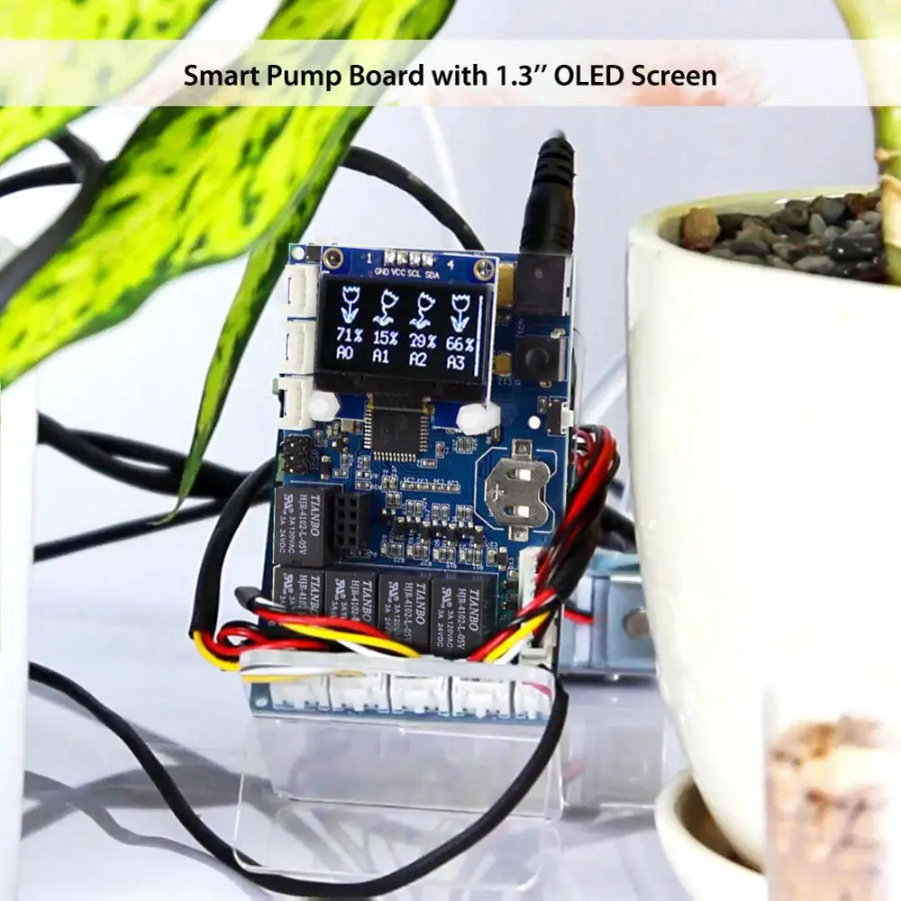 Elecrow-Kit de riego inteligente automático de plantas para jardín Arduino, programa DIY, dispositivo de agua de flores, Sensor capacitivo de humedad del suelo
