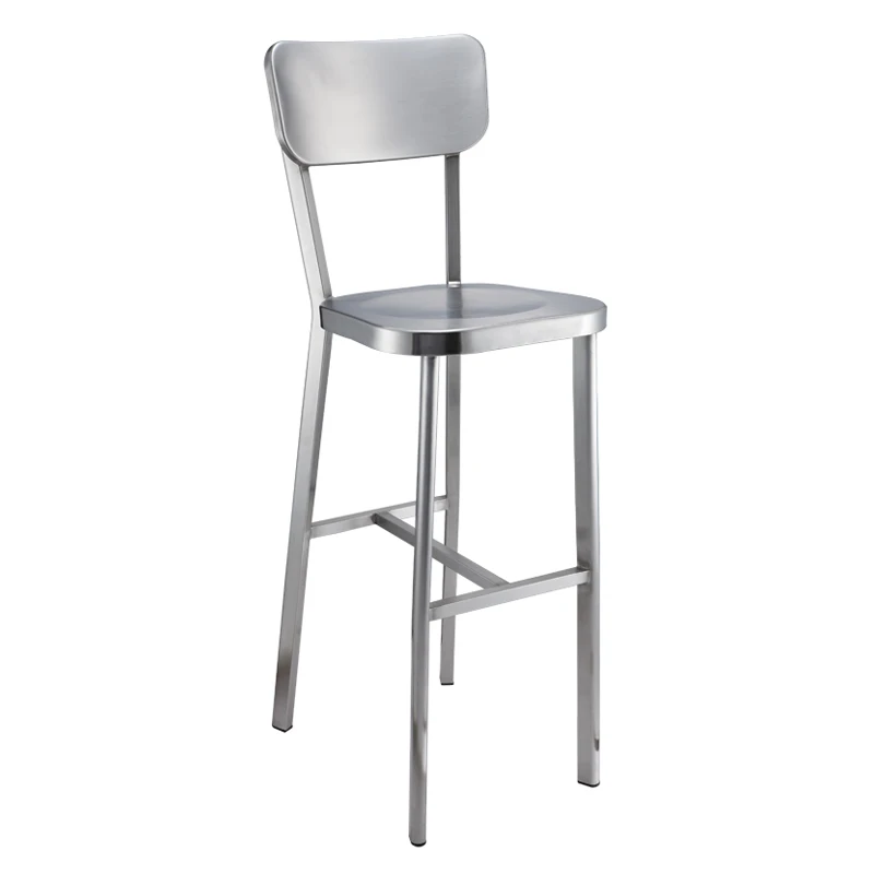 Cadeira de banco de bar de café de aço inoxidável estilo americano da moda