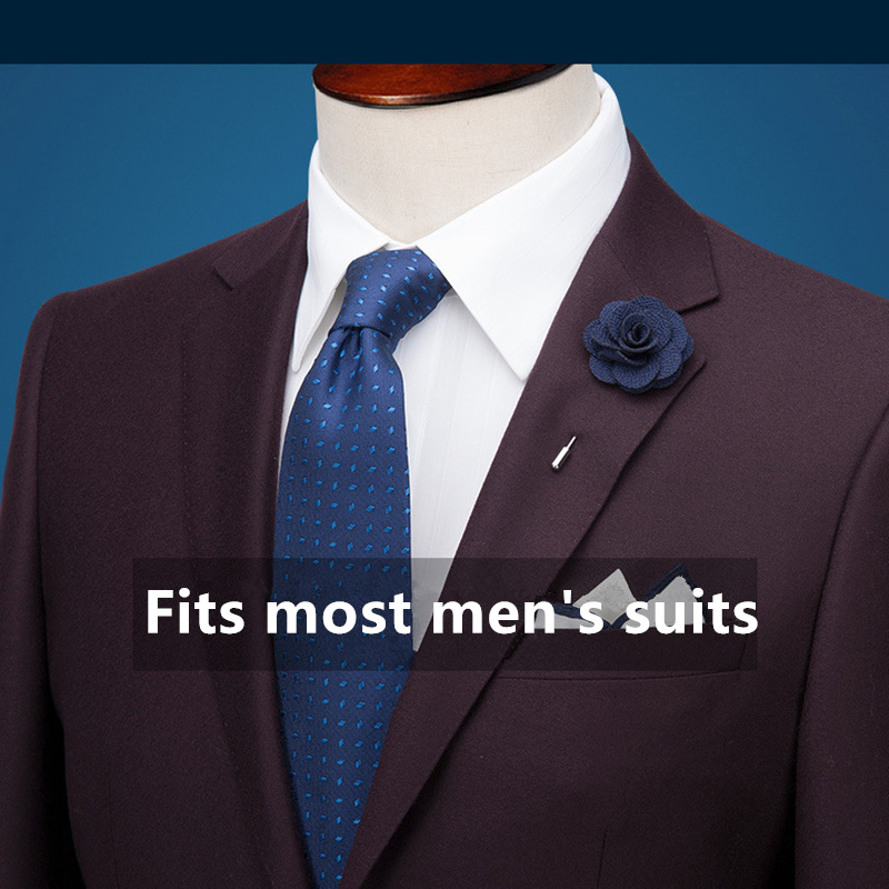 YO CHO งานแต่งงานผ้าไหม Boutonniere เจ้าบ่าวเข็มกลัด Pins Buttonhole เจ้าบ่าว Boutonniere ประดิษฐ์ดอกกุหลาบ Prom Party อุปกรณ์เสริม