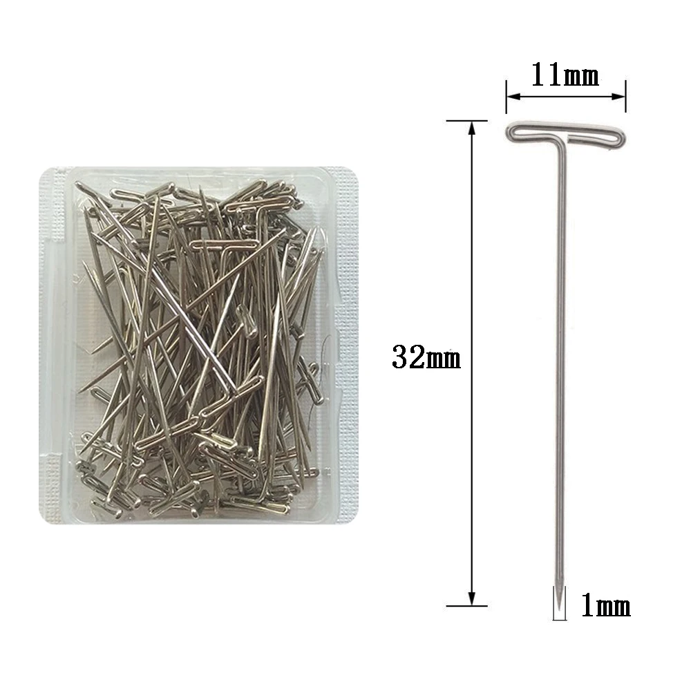 50 Miếng Tóc Giả T Chân Cho Giữ Tóc Giả Bạc 32Mm T-Chân Dụng Cụ Tạo Kiểu Cho Tóc Giả Hiển Thị phố Cũ