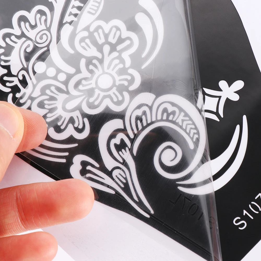 2022 Chuyên Nghiệp Mới Henna Stencil Tạm Thời Cầm Tay Hình Xăm Nghệ Thuật Thân Thể Dán Tiêu Bản Cưới Dụng Cụ Hoa Hình Xăm Stencil