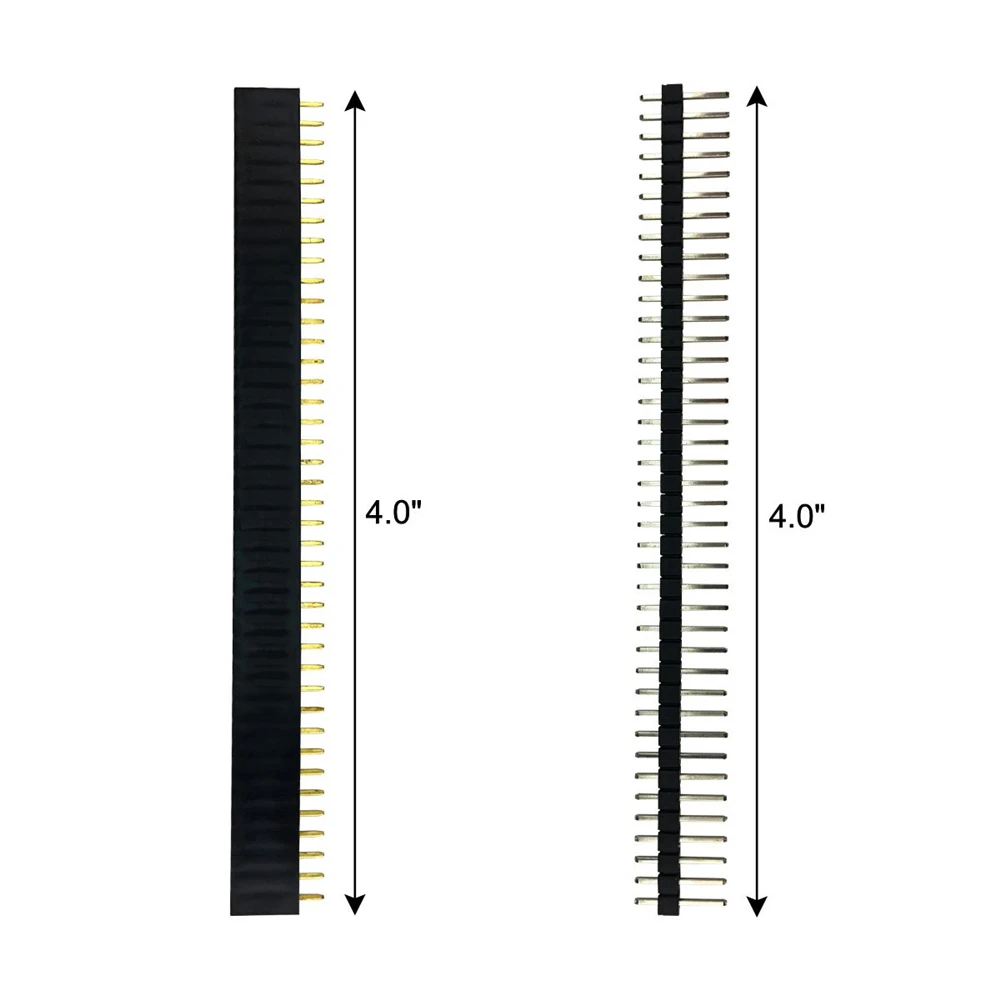 10 pz 40 Pin 1x40 Singola Fila Maschio e Femmina 2.54 Breakable Pin Header PCB JST Connettore Striscia per arduino Kit FAI DA TE