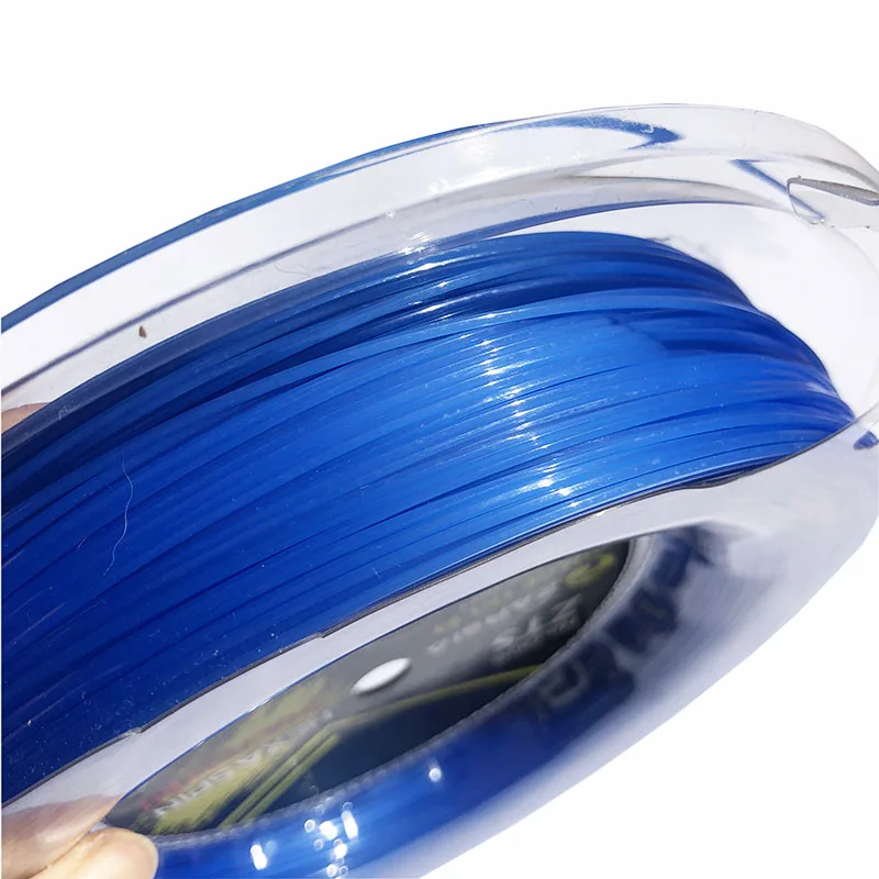 Cuerdas de tenis hexagonales de 1 carrete ZARSIA, cuerda de raqueta de tenis hexagonal duradera de poliéster, cuerda azul de banger grande de 1,23 MM y 200M