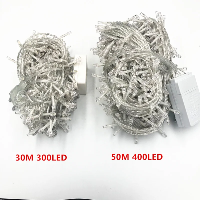 คริสต์มาสไฟ 5 M 10 M 20 M 30 M 50 M 100 M Led String Fairy Light 8 โหมดคริสต์มาสไฟสำหรับงานแต่งงานวันหยุดบ้านไฟ