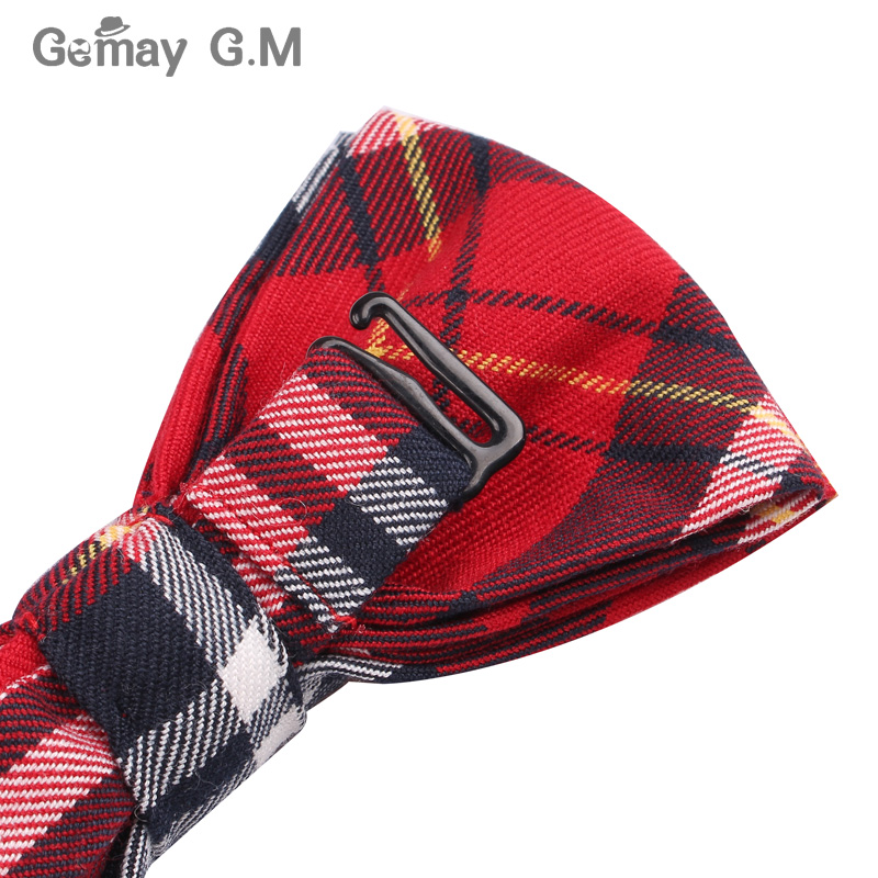 Neue Männer Mode Klassische Plaid Bowtie Krawatte Einstellbare Herren Fliege Polyester für hochzeit England stil krawatten
