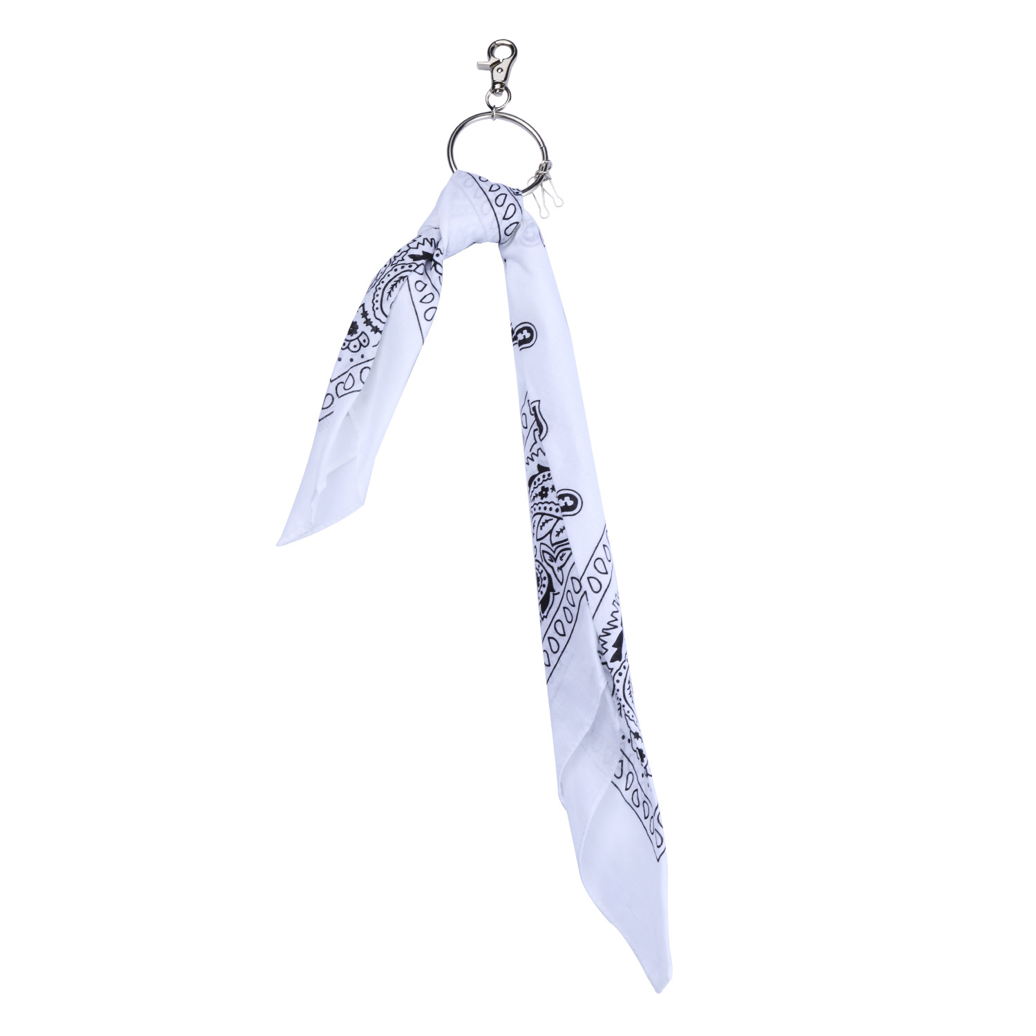 Bandana cachecol quadrado com chaveiro