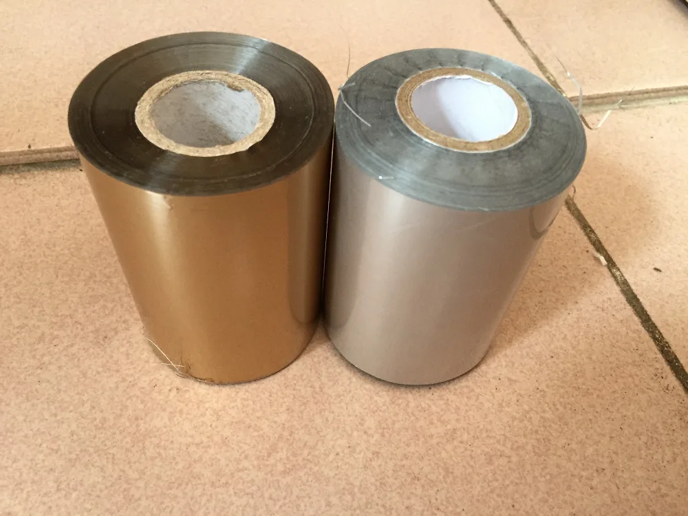 Or mat + argent mat 2 pièces x (8 cm x 120 m)/rouleau de papier feuille d'estampage à chaud rouleau de papier feuille chaude ou papier plastique