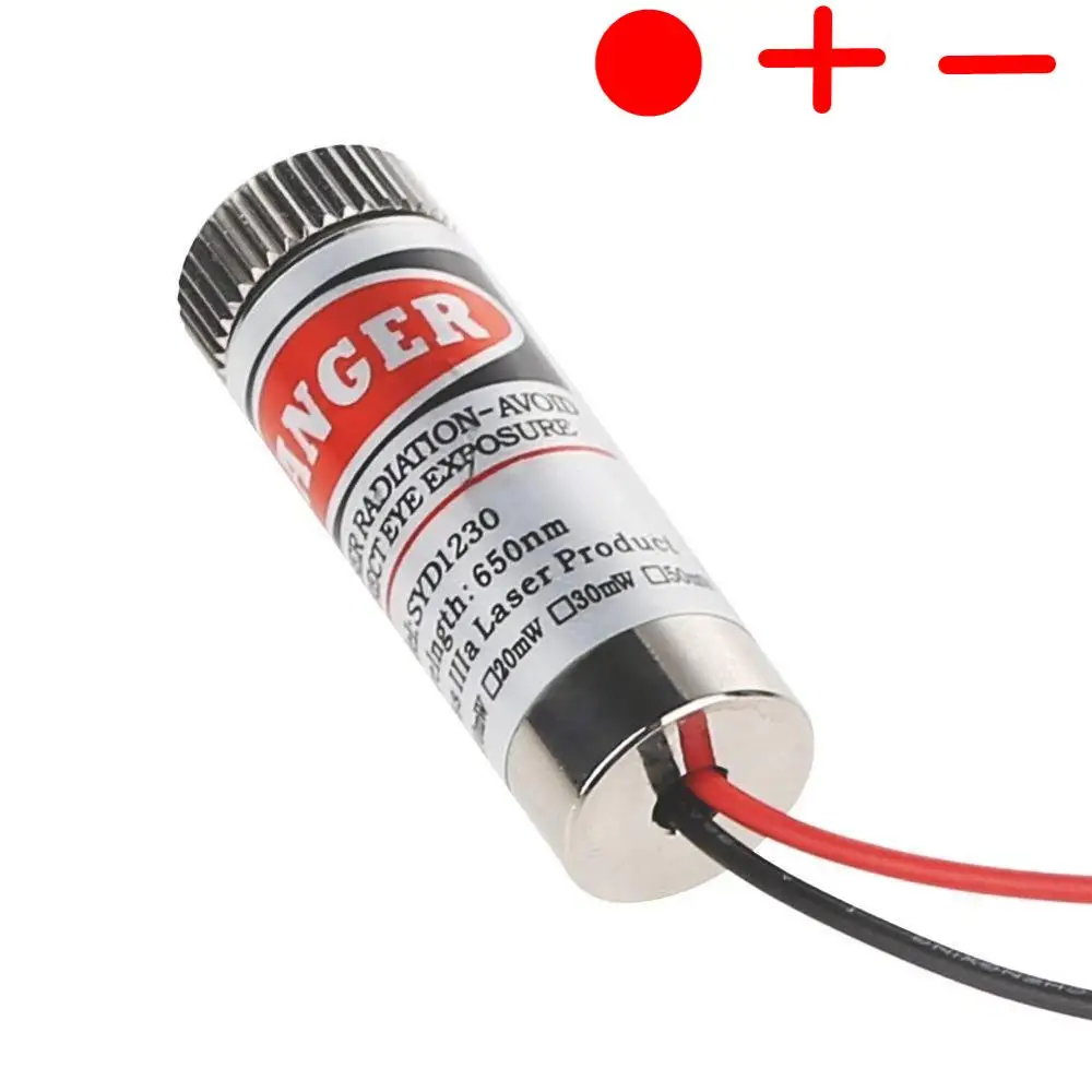 650nm 5 MW Đỏ Điểm/Dòng/Đeo Chéo Laser Module Đầu Kính Cường Lực Focusable Công Nghiệp Đẳng Cấp