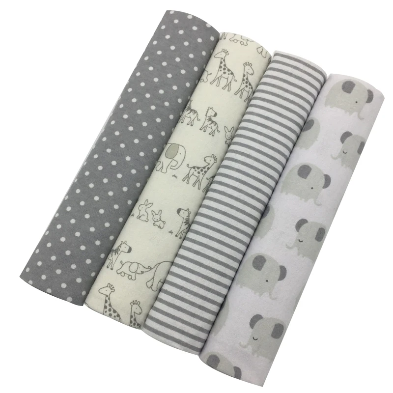 4 개/몫 코 튼 아기 담요 플란넬 아기 이불 신생아 다채로운 Cobertor 아기 Bedsheet Supersoft 담요 100x76cm 받기